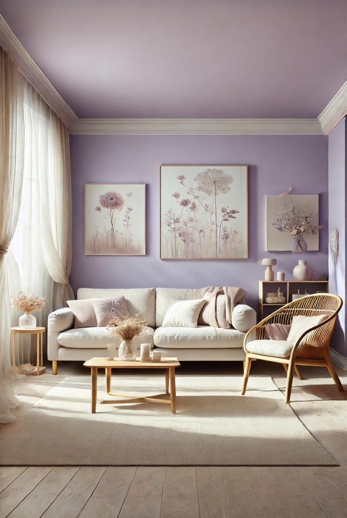 Light Purple Living Room Charm