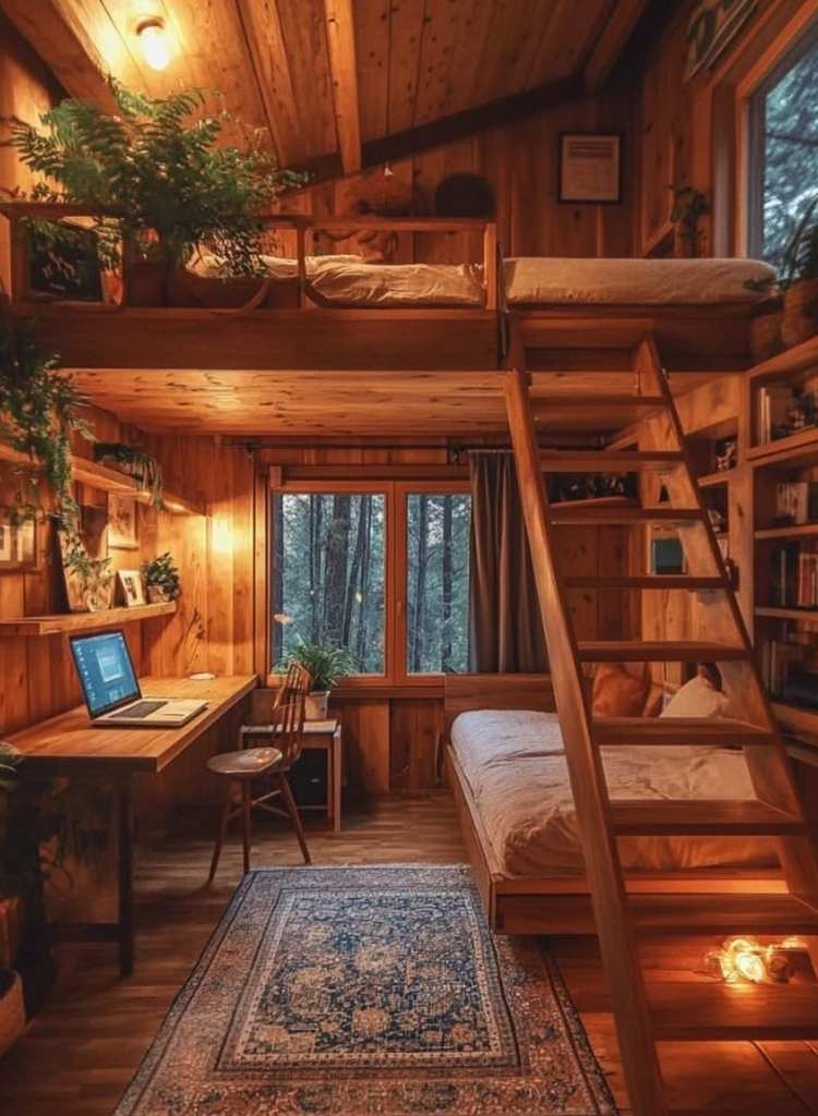Loft Cabin Workspace