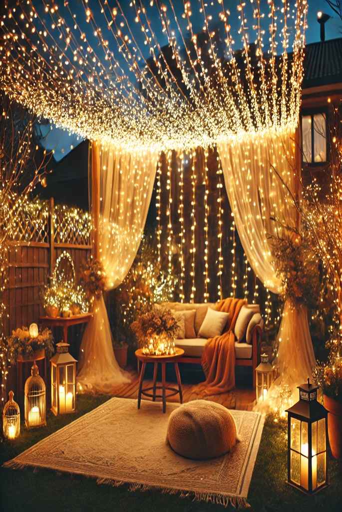 Outdoor Fairy Light Canopies