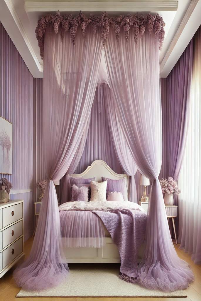 Purple Canopy Beds