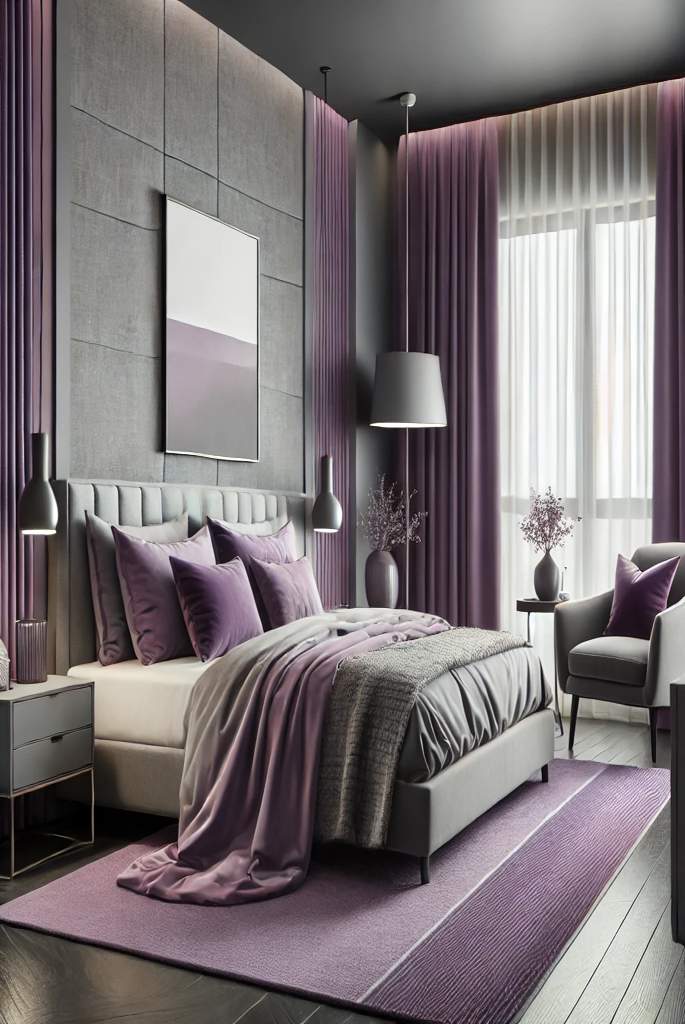 Purple and Grey Combination