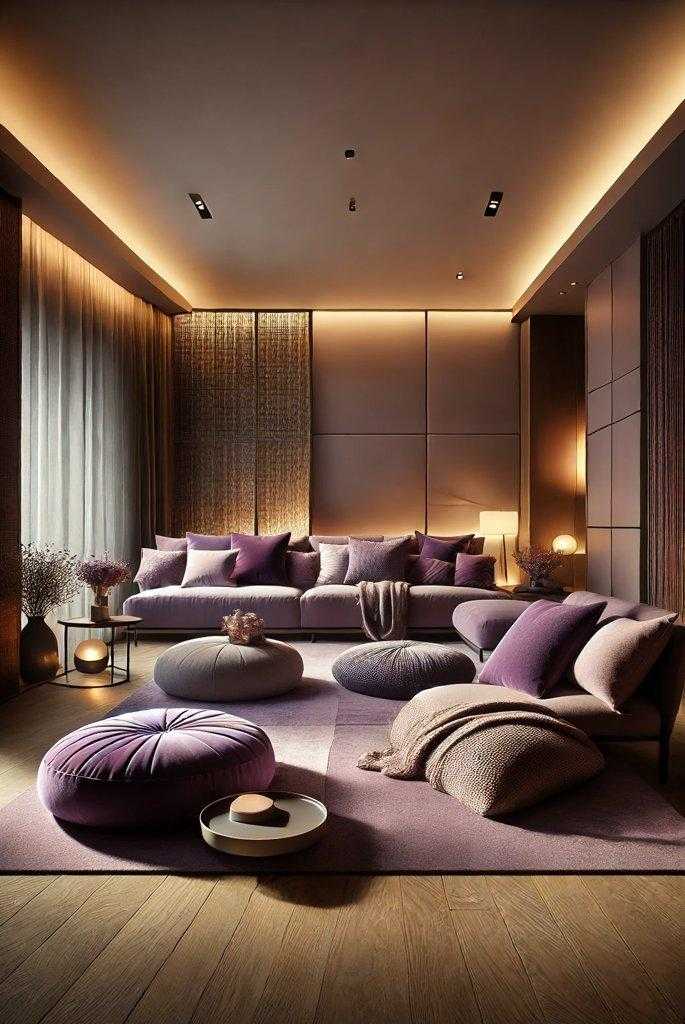 Relaxing Purple Sitting Room