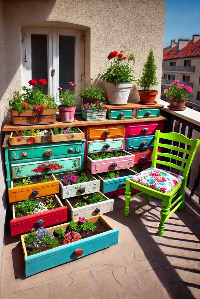 Upcycled Furniture Planters