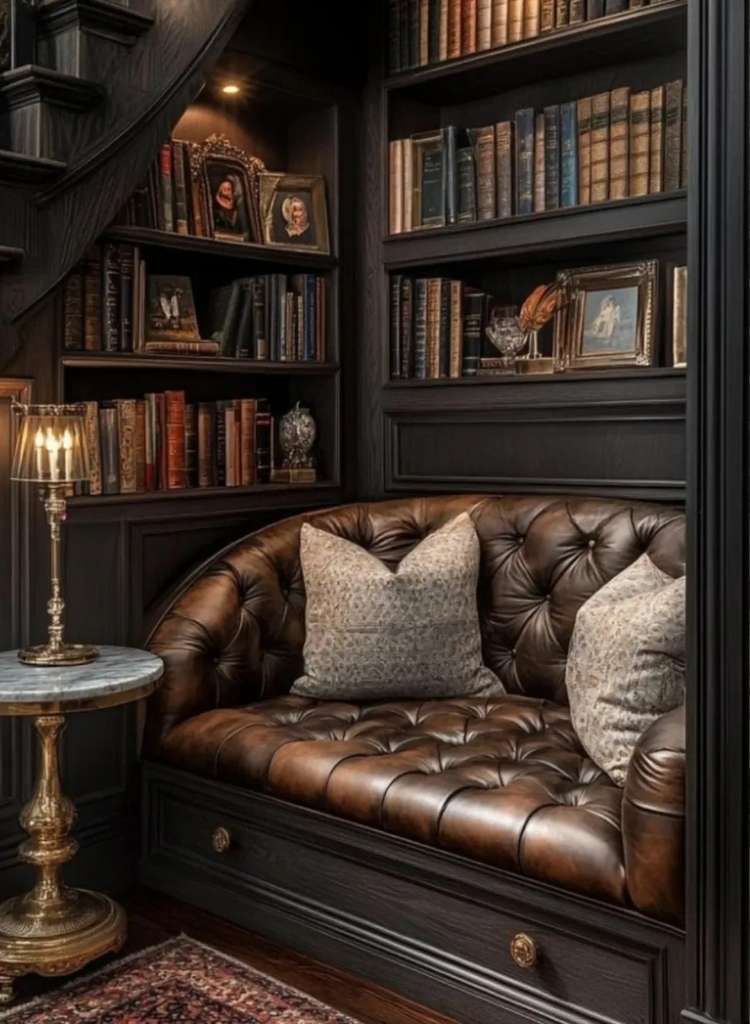 Vintage Cabin Reading Nook