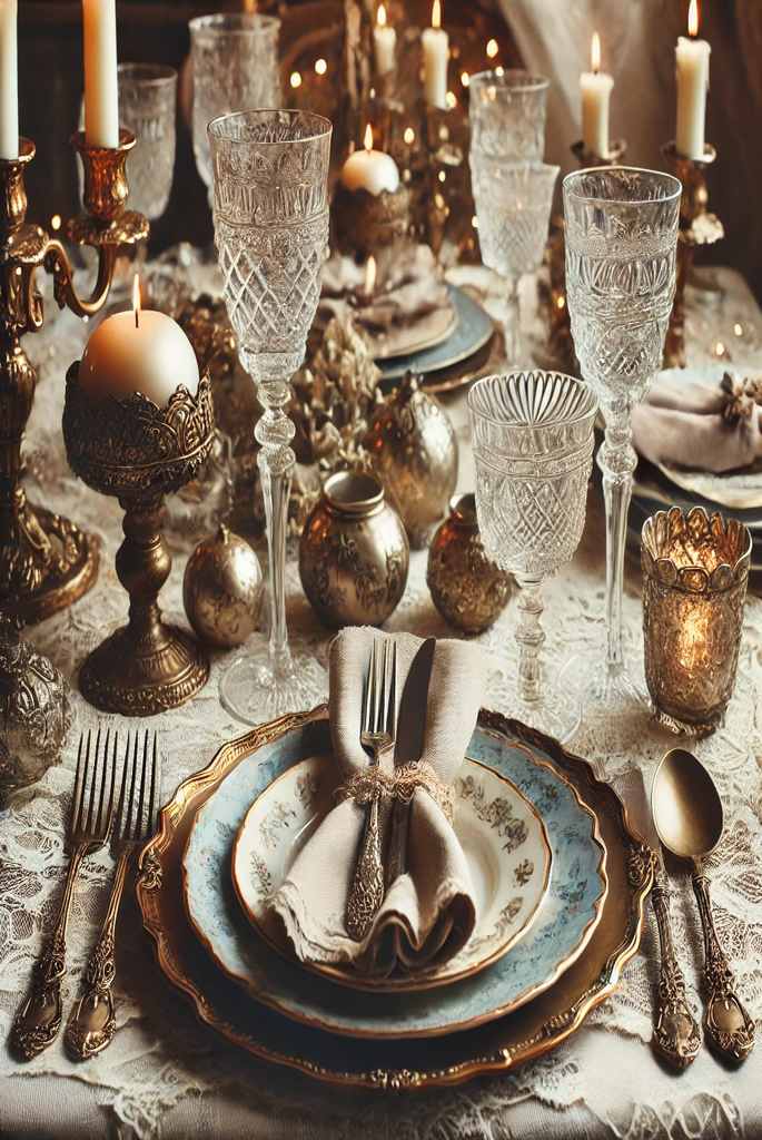 Vintage Glam Table Setting