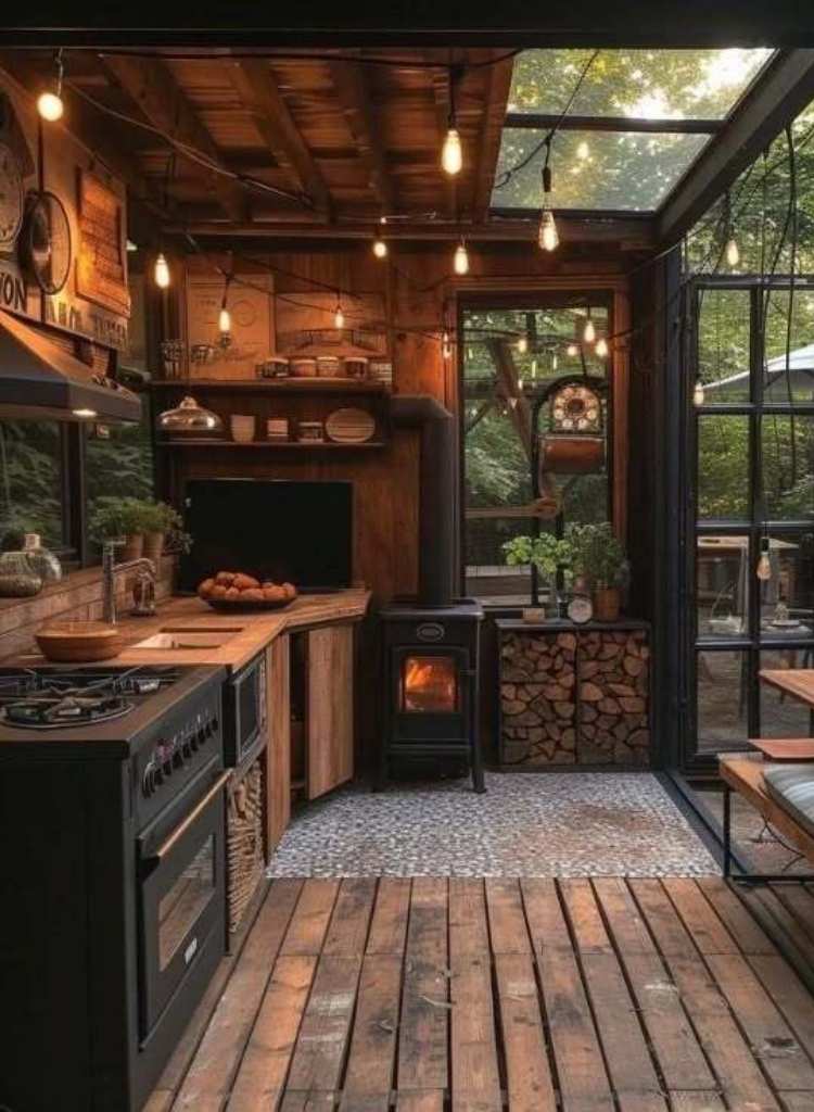 Woodland Cabin Kitchen