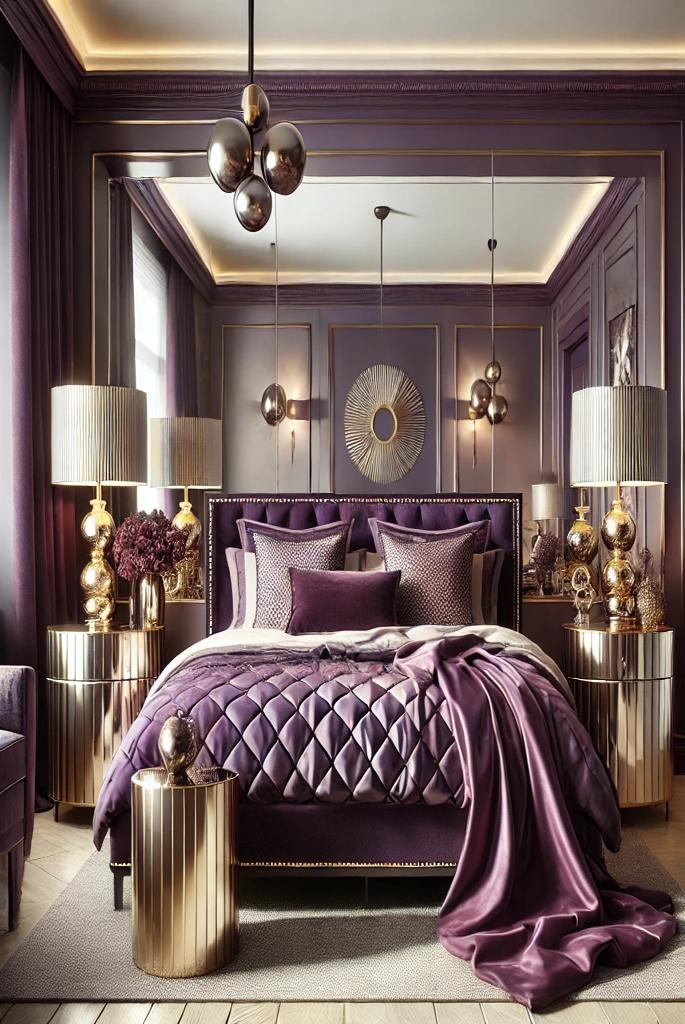 decor for purple bedroom