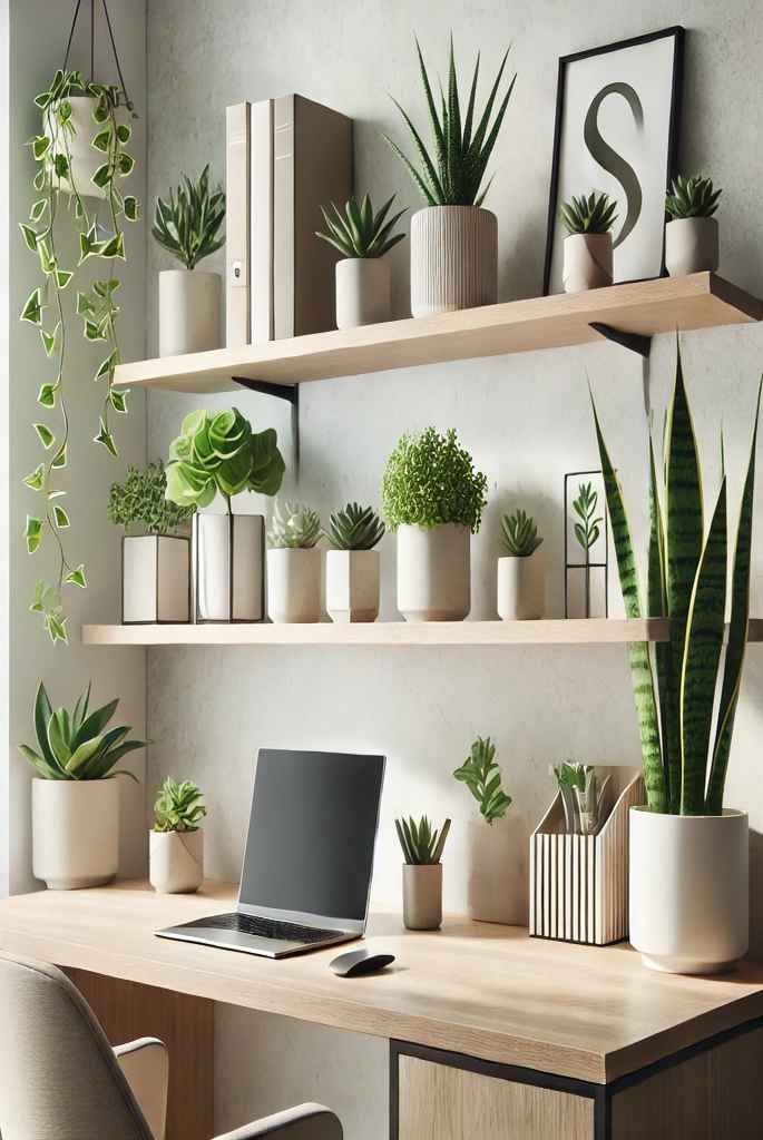 home office greenery