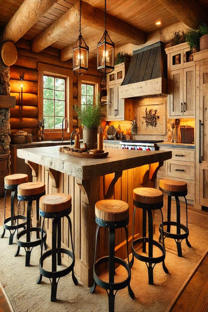 kitchen island for cabin