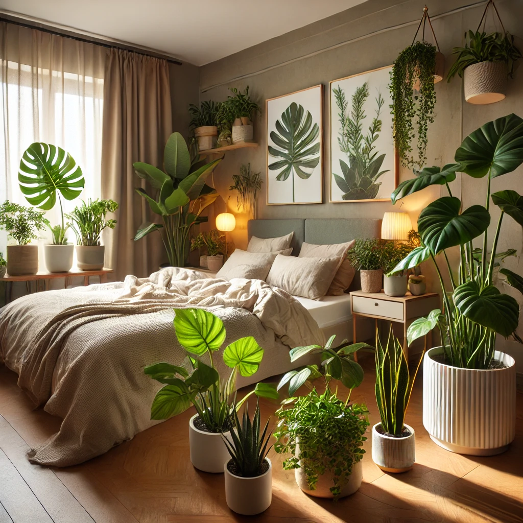 plants in bedroom decor