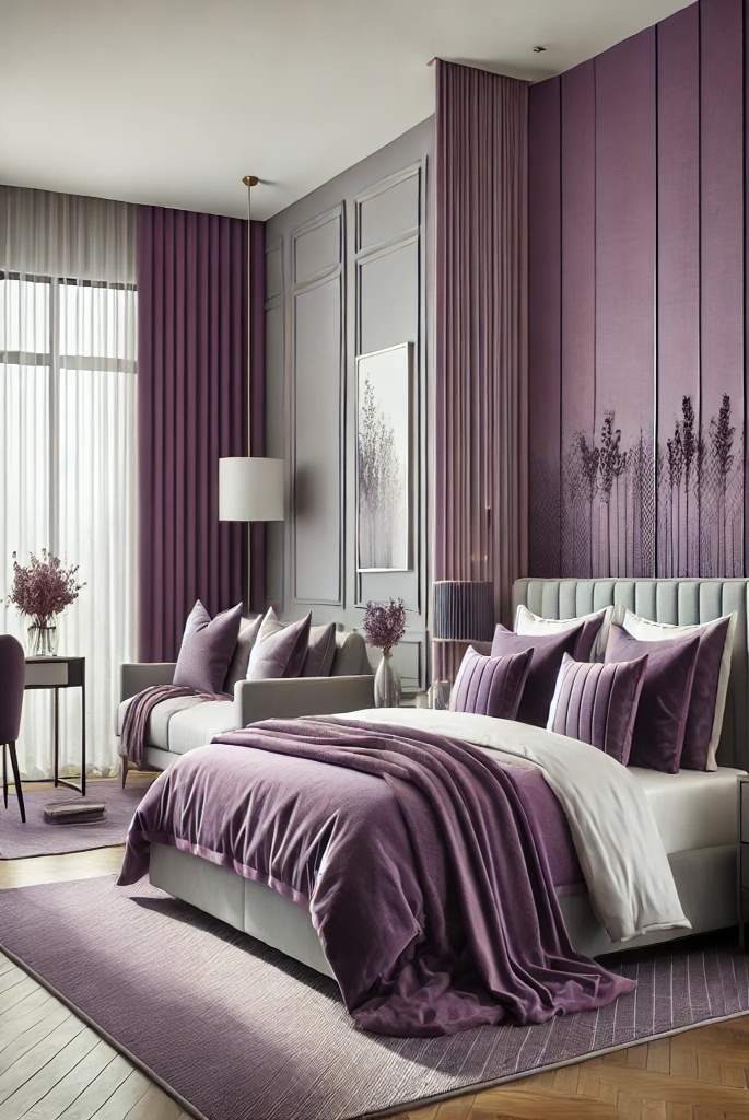 purple bedroom decor ideas