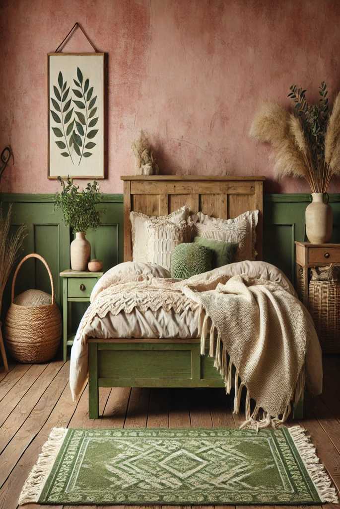  Rustic Pink and Forest Green Combo