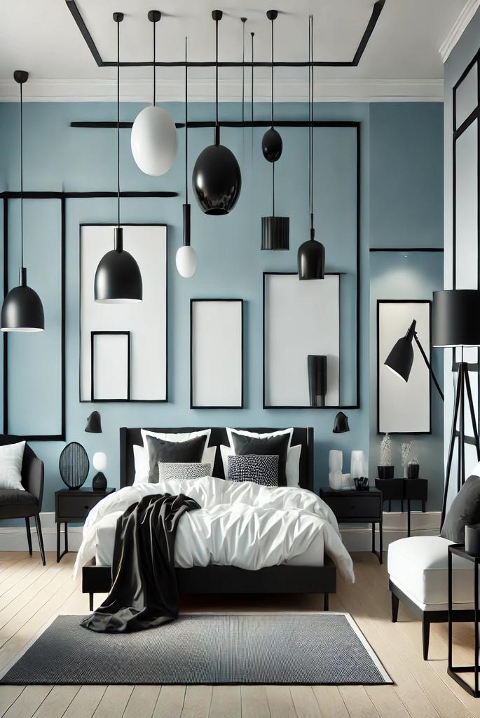  Light Blue with Bold Black Accents