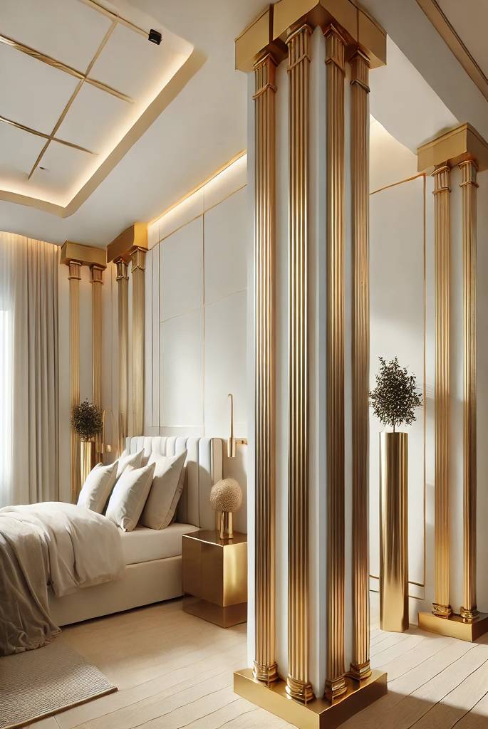 Gold Accent Pillars