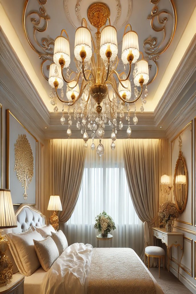 White and Gold Chandelier