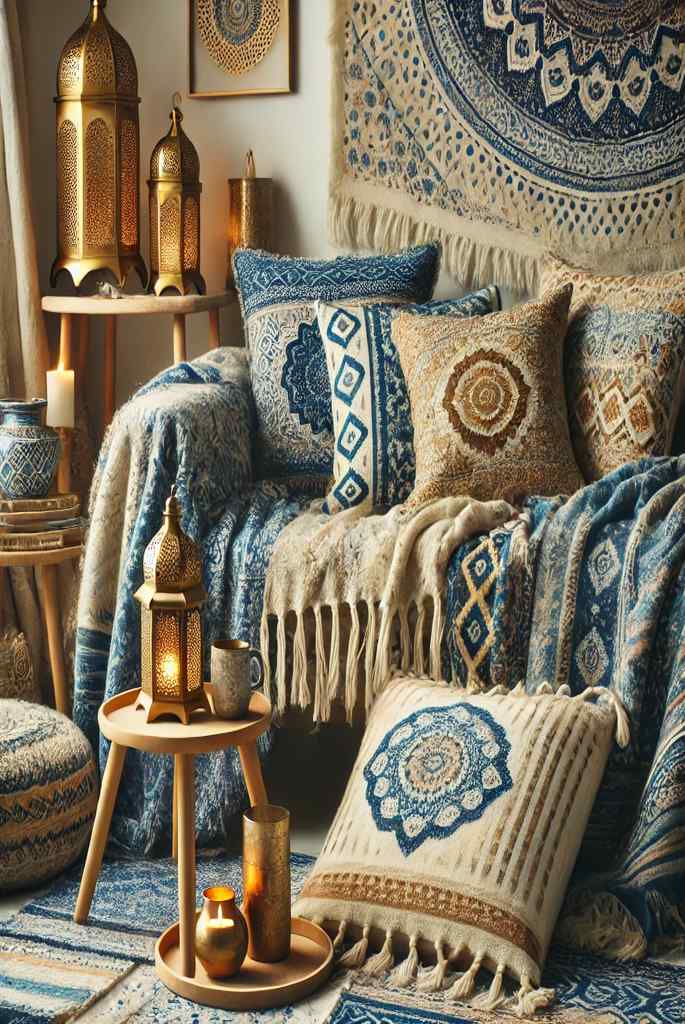 Bohemian Blue and Gold Details