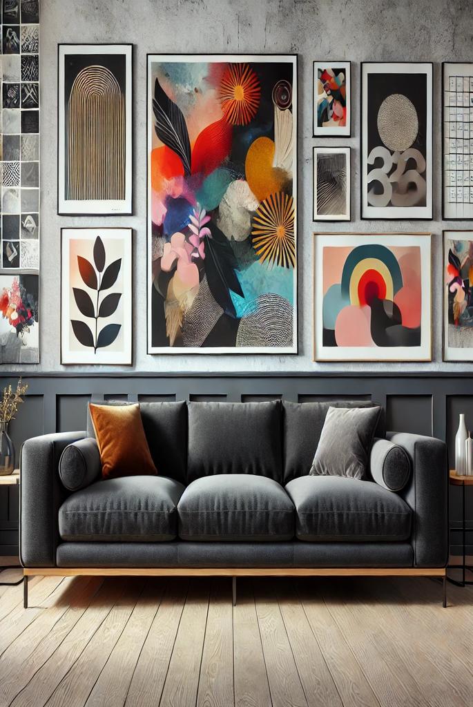 gray Bold Wall Art