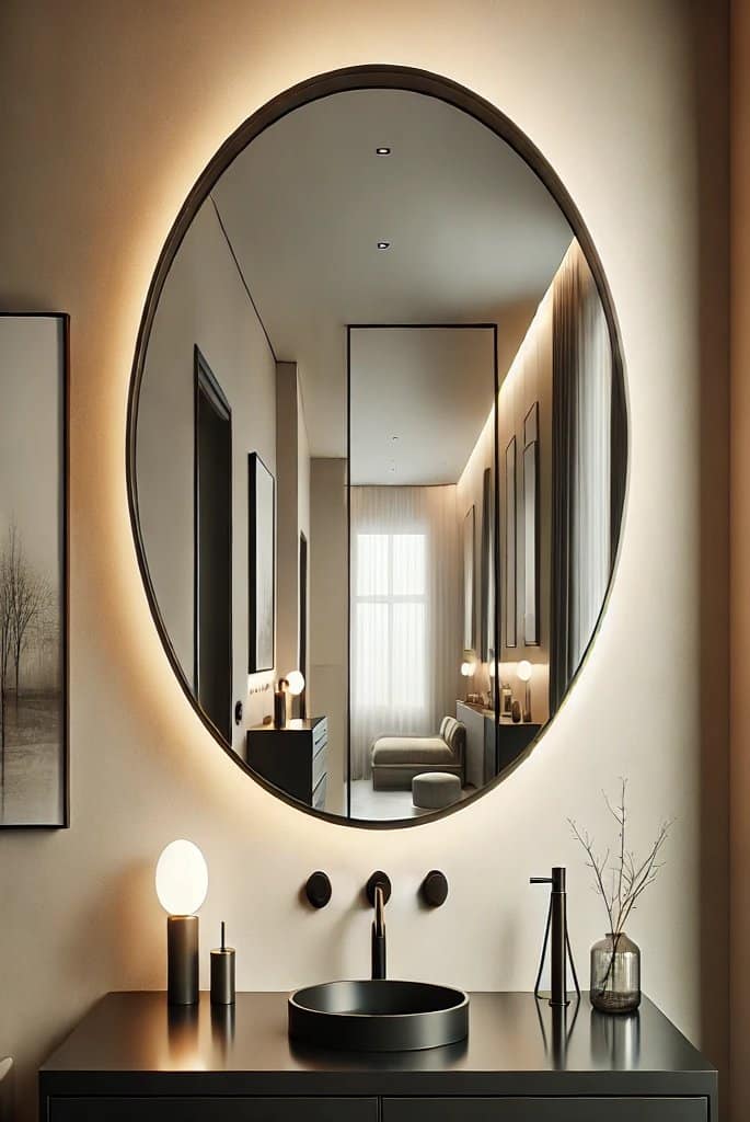 Black-Framed Mirrors