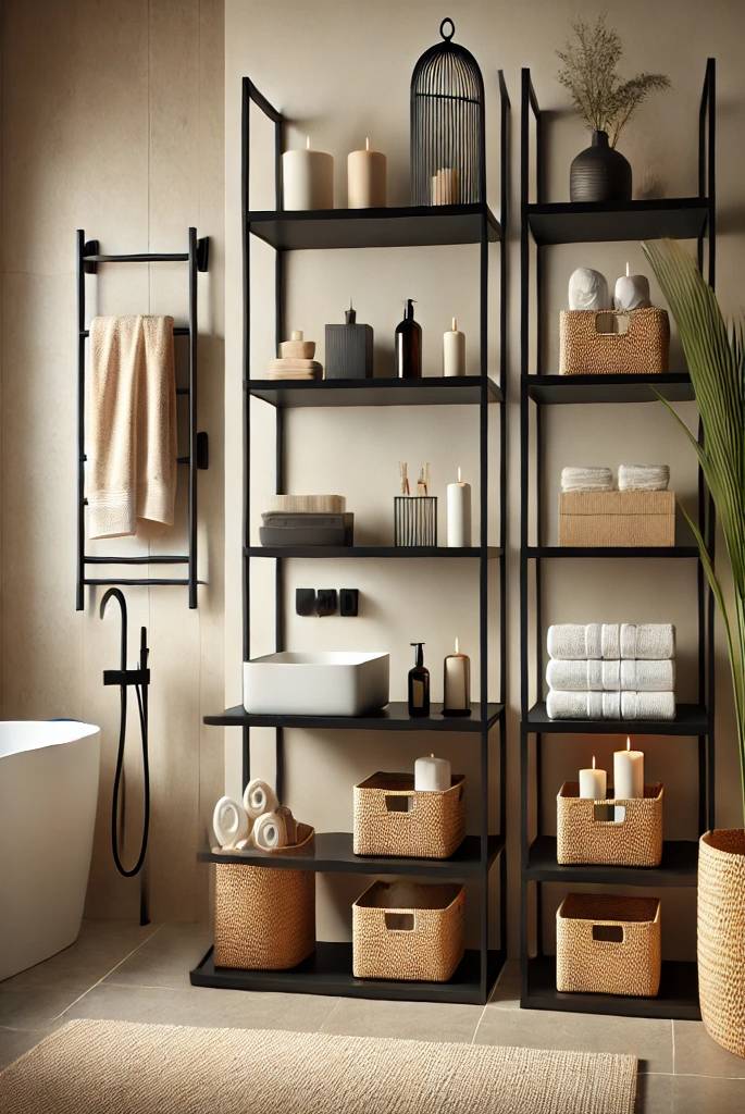 Black Freestanding Shelves