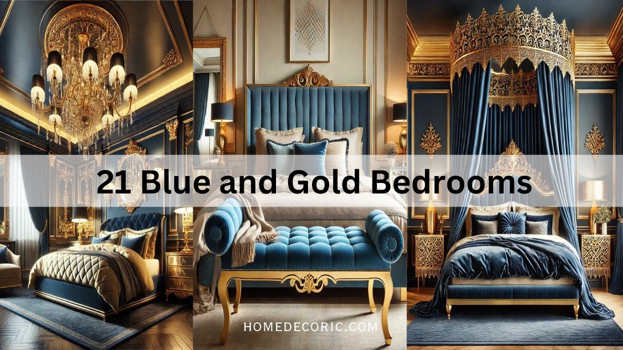 Blue and Gold Bedroom ideas