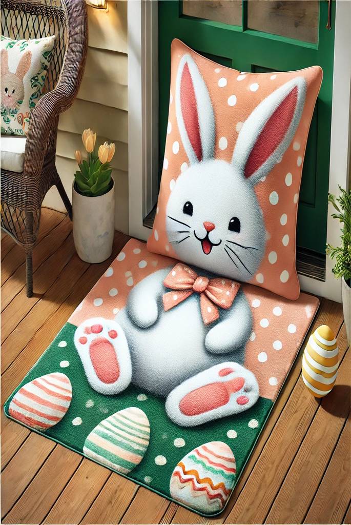 Bunny-Themed Doormat