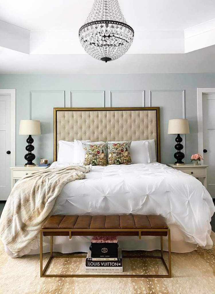 Classic Luxe Blue Bedroom