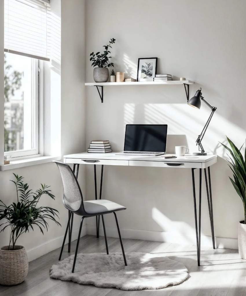Clean White Home Office Inspiration