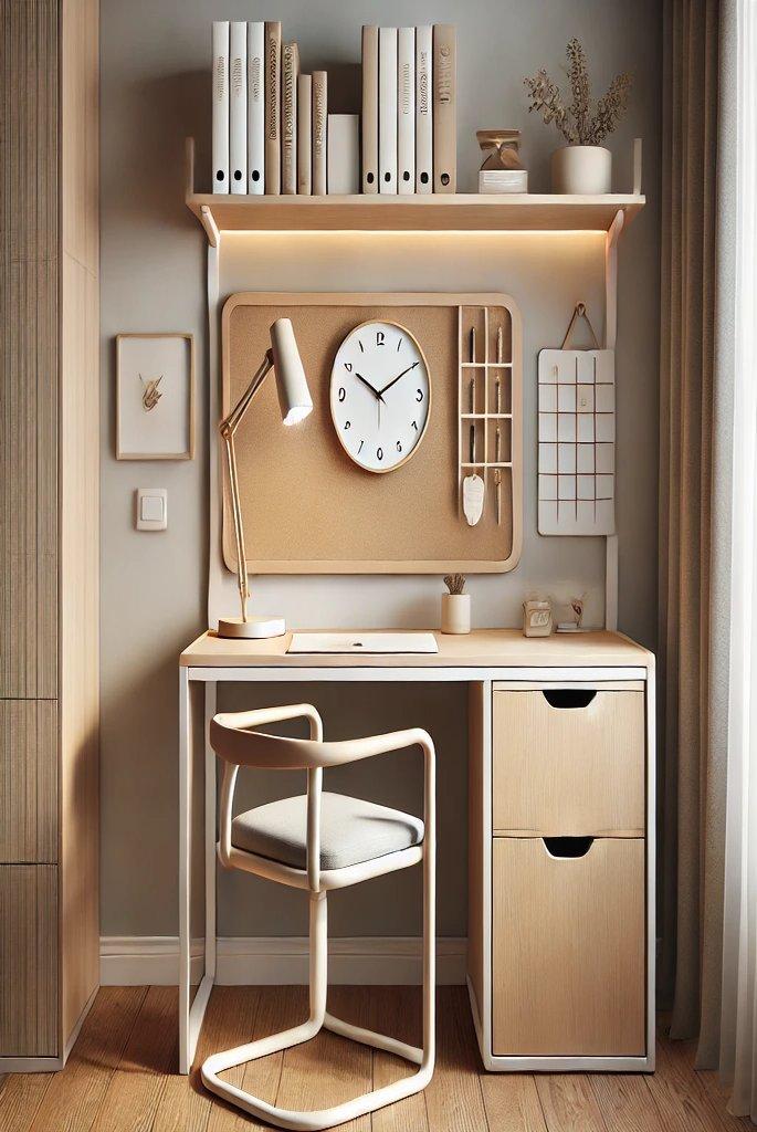 Compact Desk with Hidden Storage