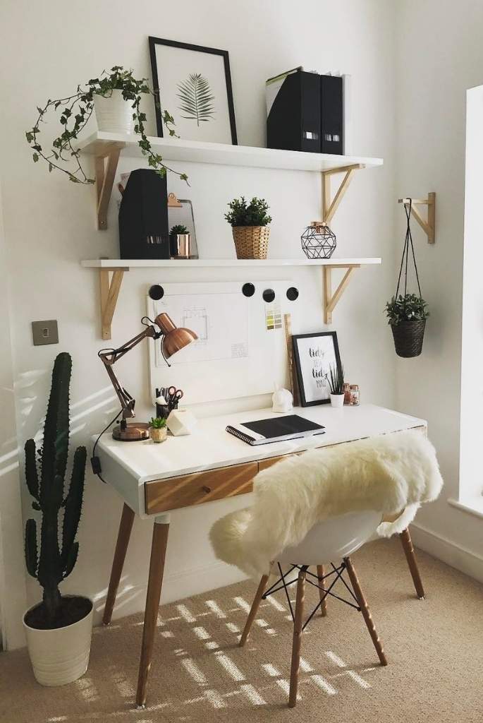 Cozy Neutral Desk Decor