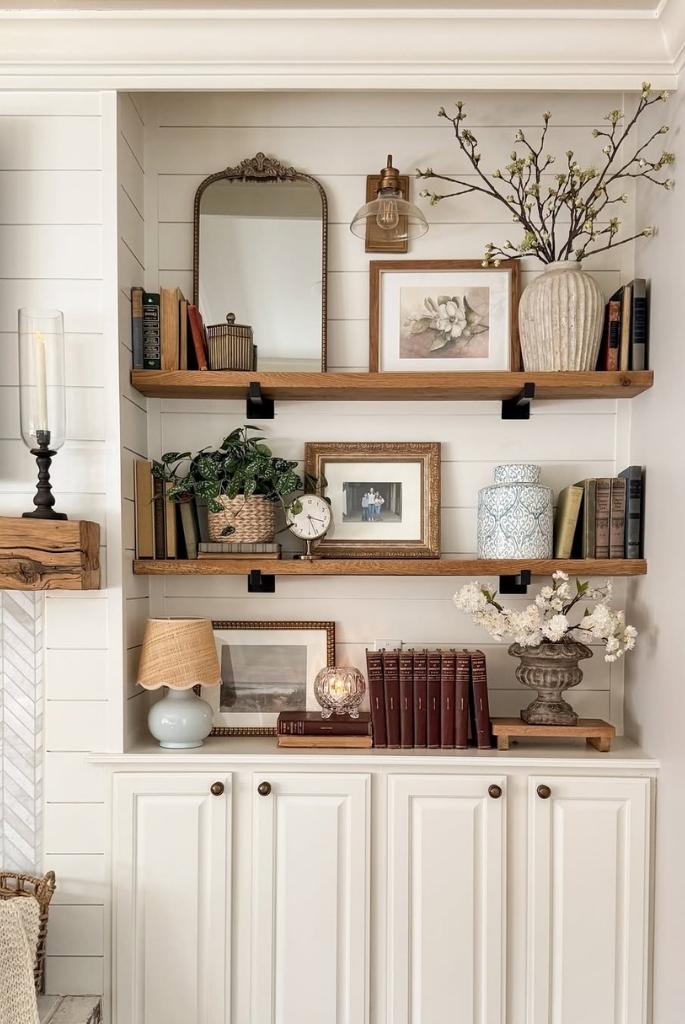 Cozy Styled Floating Shelf Display