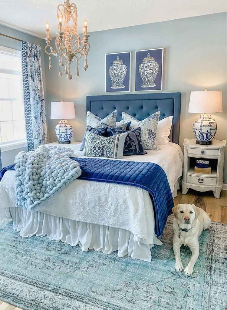 Elegant Blue Harmony Bedroom