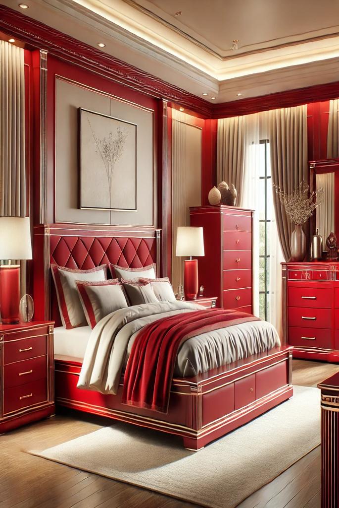 Elegant Red Bedroom Sets