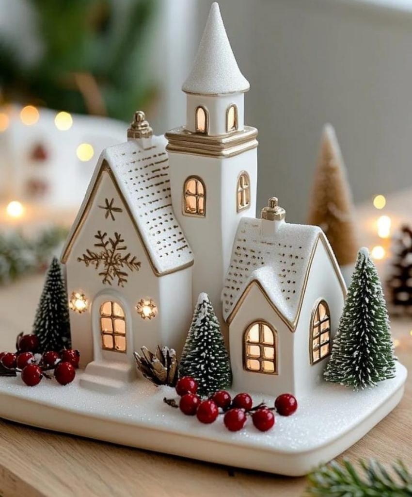 January Mini Winter Village Decor