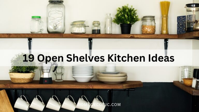 Kitchen Counters with Open Shelves on Top