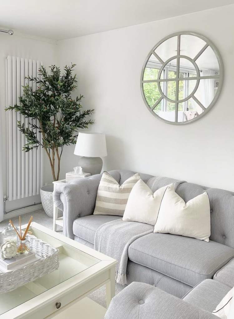 Light Gray Sofa with Cozy Neutrals