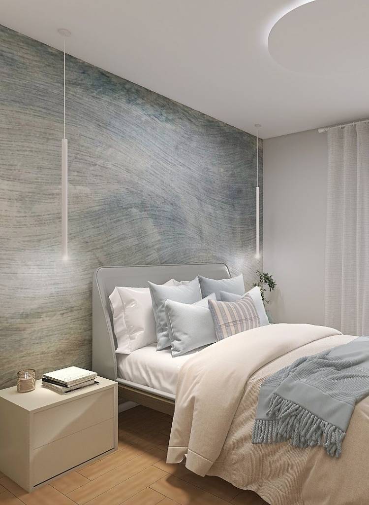 Minimal Serenity Blue Bedroom