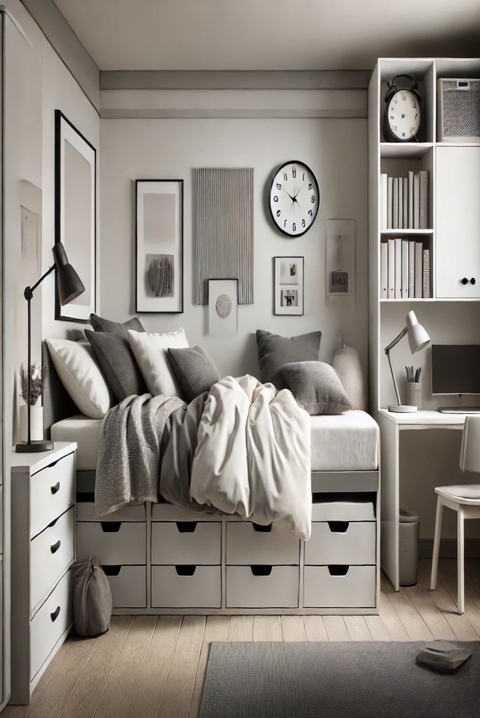 Minimalist dorm room Design