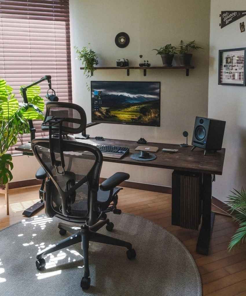 Moody Home Office Setup