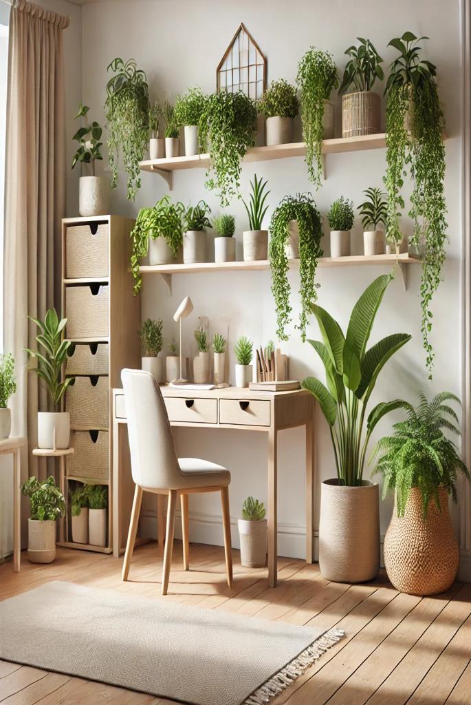 Neutral Office with Greenery