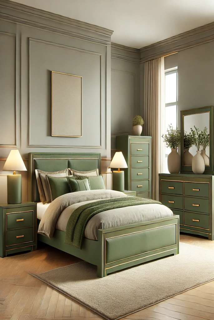 Olive Green Bedroom Set