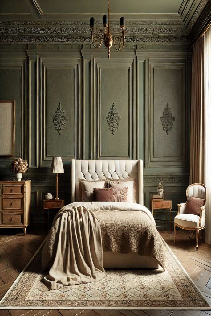 Olive Green Paneling