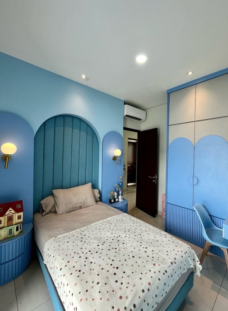 Playful Modern Blue Kids Bedroom