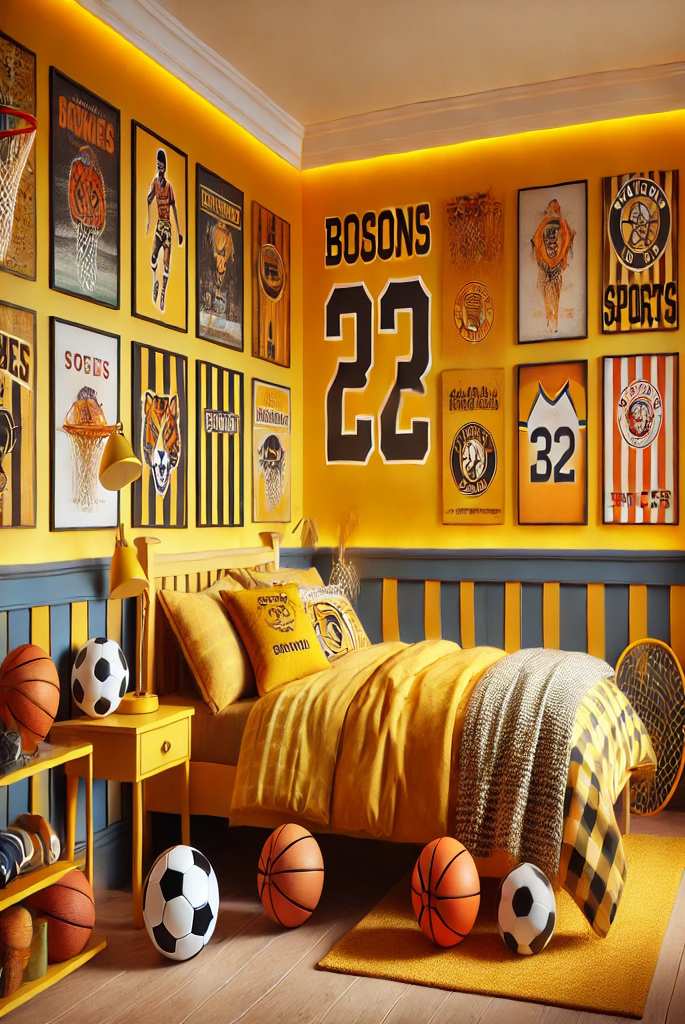 Playful Sports-Themed Bedroom