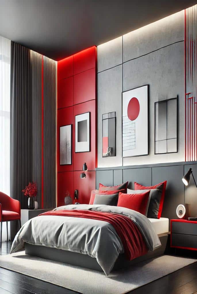 Red and Gray for a Modern Edge