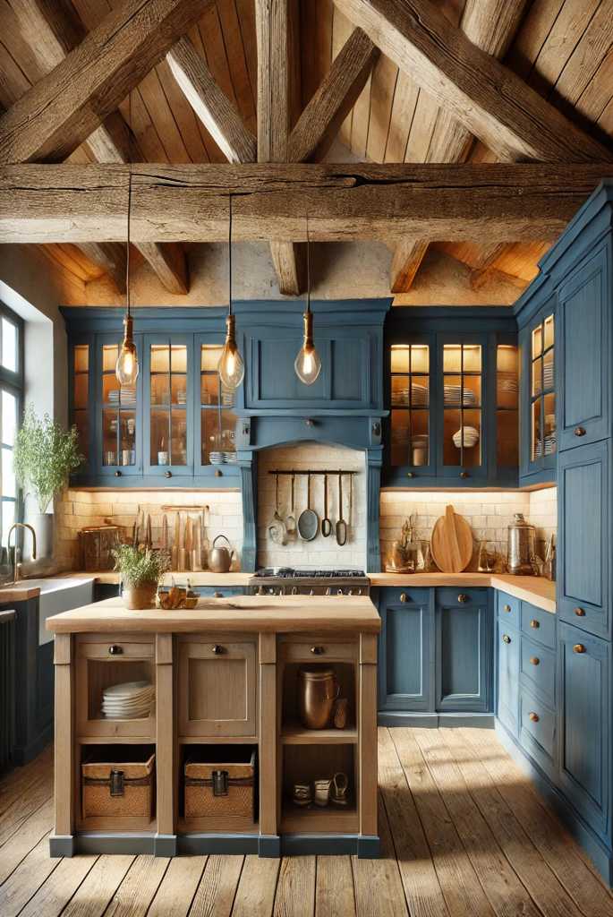 Rustic Blue Kitchen 