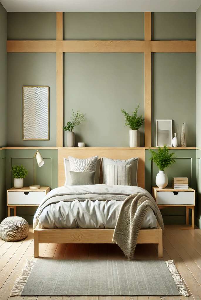 Scandinavian Olive Bedroom