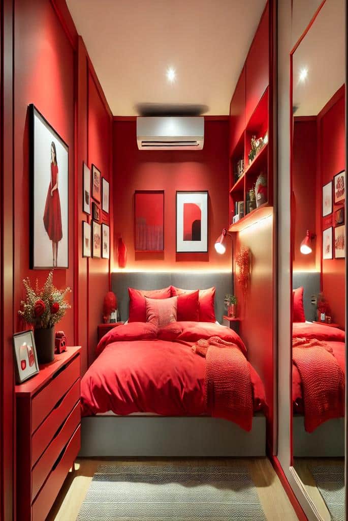 Small Red Bedroom Ideas