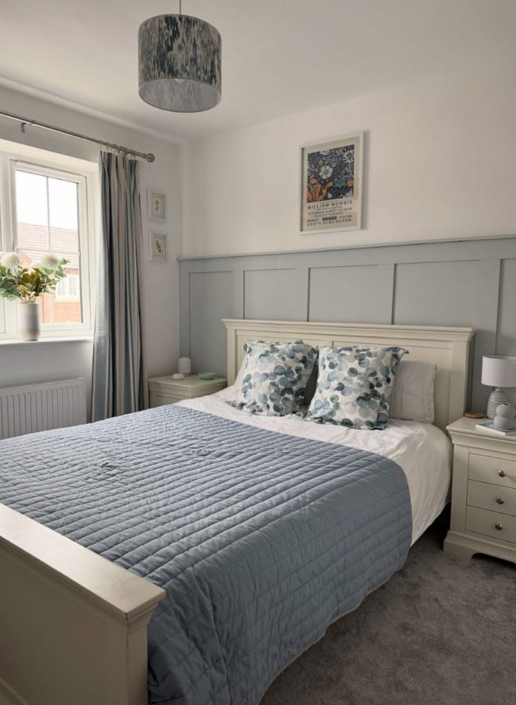 Soft Blue Cottage Bedroom