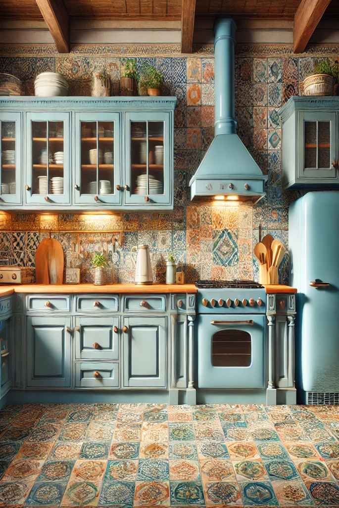 Vintage Blue Kitchen Decor