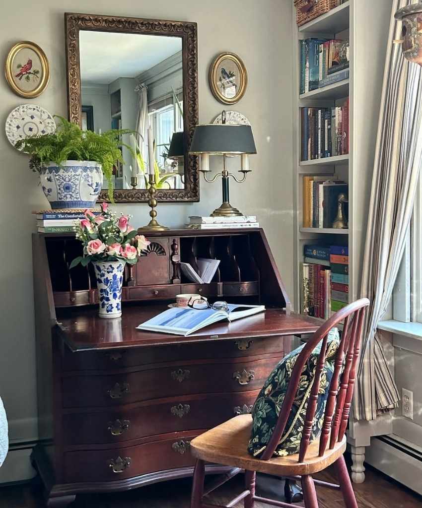 Vintage Writing Desk Corner Decor